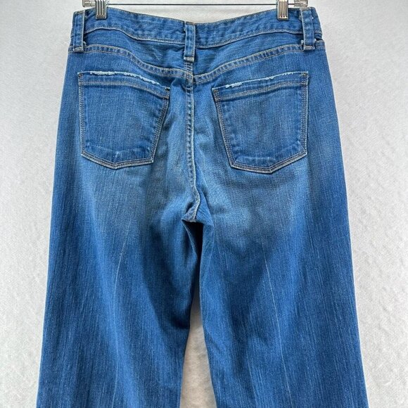 GAP Jeans Womens Sz 12Long Original Flare Medium Washed Denim Cotton Blend Blue - Picture 5 of 10